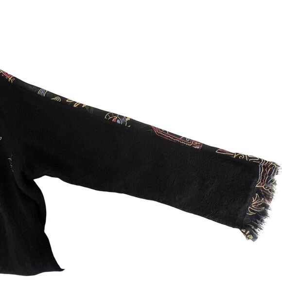 Vintage Chicos Womens Artsy Wool Cardigan Size 3 (XL)  Artsy Boho Dark Fairy - Picture 6 of 8